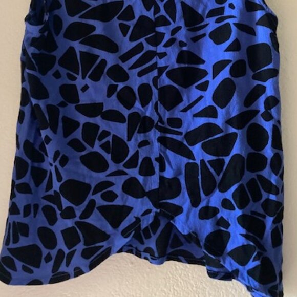 EUC FIGHTING EEL AVA SKY HONOLULU HAWAII COBOLT BLUE BLACK TANK ALOHA WEAR XS - Picture 7 of 13